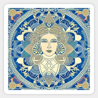 Head of a woman with Art Nouveau Sticker